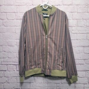 Houston‎ White Target Tailored Bomber Jacket Mens M Full Zip Preppy Old Money